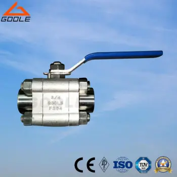 Bw Sw NPT Ends Three PCS Forged Steel Floating Ball Valve Q61F