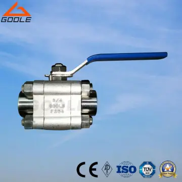 Bw Sw NPT Ends Three PCS Forged Steel Floating Ball Valve Q61F