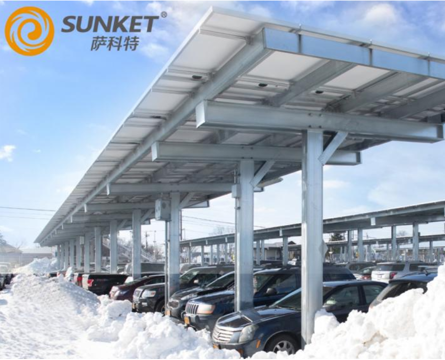 Solar energy carport aluminum mounting system