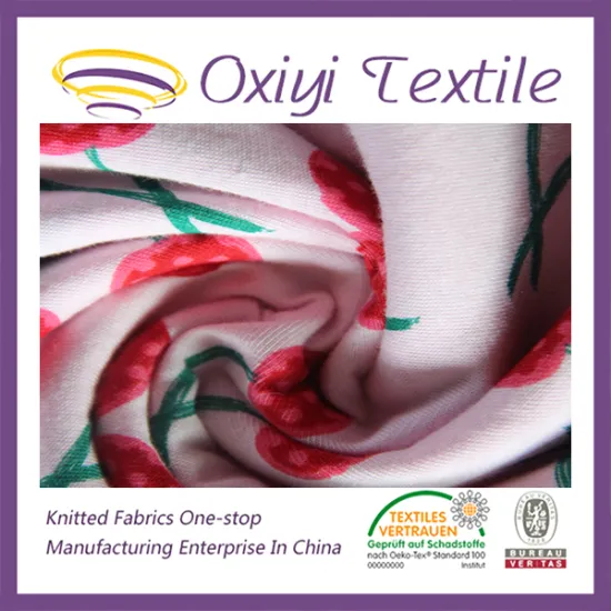 100% printed Single polyester jersey knit fabric wholesale factory,kids cotton frock designs