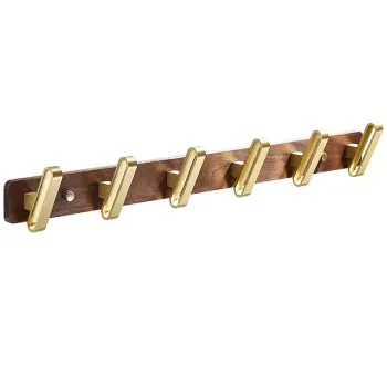 Bathroom Black Walnut Wooden Hooks - Towel and Robe Hangers