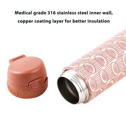FLG Stainless Steel Insulated Bottle Brown Signs