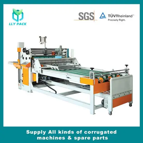 Semi auto small carton box folder gluer machine