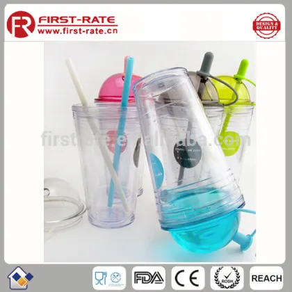 plastic straw space cup
