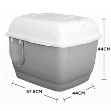 Large Deep Tray Anti Scatter Easy Cleaning Durable Pet Toilet Box