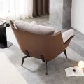 Italian Minimalist Cotton Linen Lounge Chair