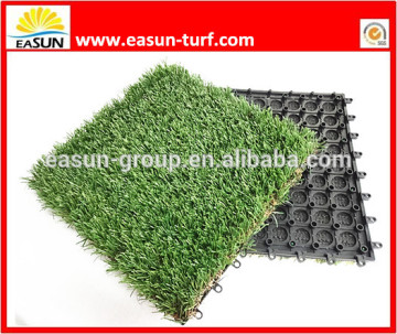 Plastic Flooring cover interlocking synthetic turf tile