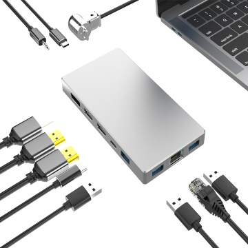 Station d&#39;amarrage hybride USB C DUAL HDMI DP