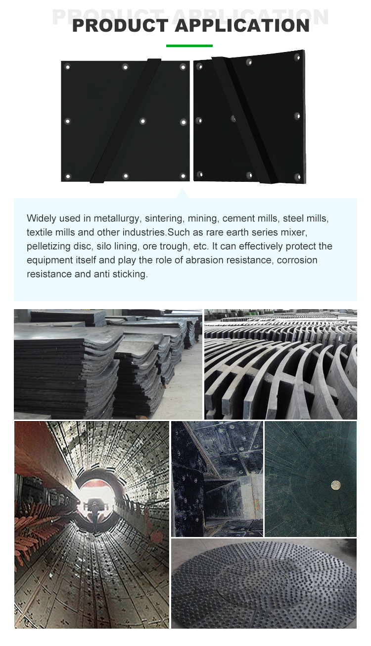 Used for rare earth series mixer pelleting plate silo lining board, ore trough and other rare earth nylon lining board