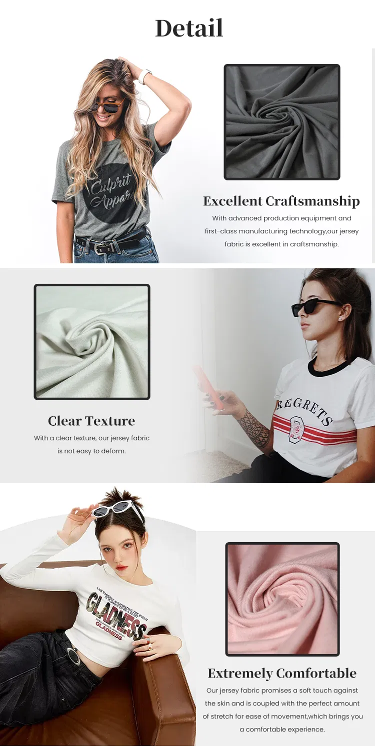 ผ้าเจอร์ซีย์ CVC เดี่ยวย้อมผ้าฝ้าย 60% โพลีเอสเตอร์ 40% ธรรมดา