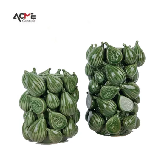 Modern Fruit-Themed Ceramic Vase: Artistic Home Décor for the Coffee Table