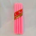 Colorful Pink candle paraffin wax long stick candle