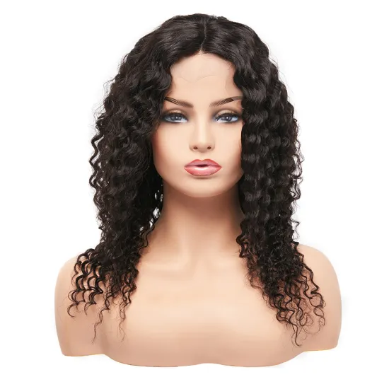 Huashuo Highest Discounts Factory Dropship Brazilian Virgin Human Hair Lace Front Wig Curly Deep Wave 360 Lace Front Wigs