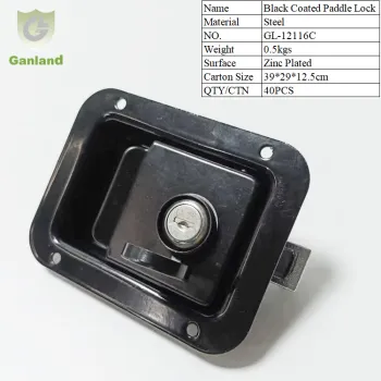 GL‑12116C Black Powder Coated Trailer Toolbox Latch