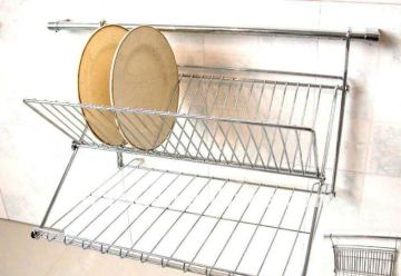 Hanging metal corner double dish rack PD-120105