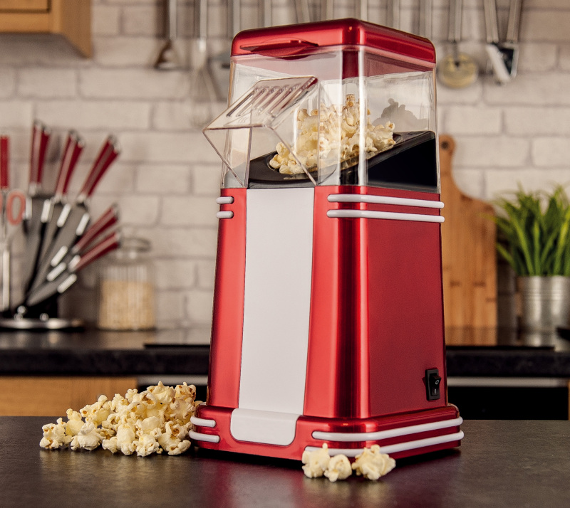 Fast Making Hot Air Popcorn Popper  Mini Popcorn Machine n Maker for Home, Family Christmas Gifts