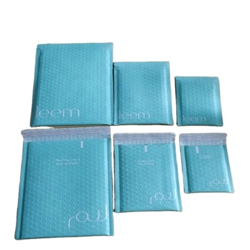 Blue padded bubble mailers