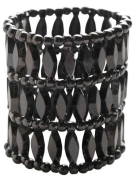 Große Pistole schwarz plattiert Manschette Armband 1126-Y