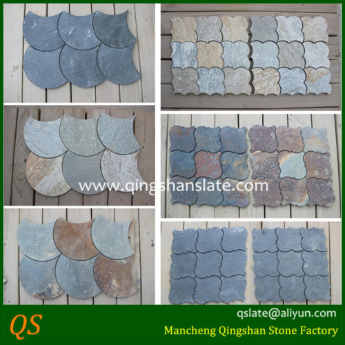slate stone water jet mosaic tile price