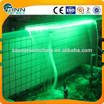 Pool Waterfall Fountain with RGB light SS 304 316 chinese waterfall fountains