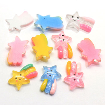 Lovely Star Colorful Resin Cabochon 100pcs / bag Kawaii Cabochon Beads Charms For DIY Craft Decoration Resin Spacer