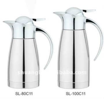 Bright double wall stainless steel coffee pot SL-C11