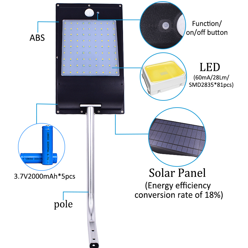 Solar Led Street Light With Remote