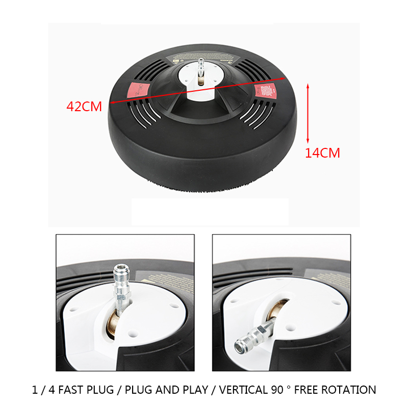 3200psi Clean à haute pression Nettoyer rond Round Surface Plat Nettoyer Car Couchette de voiture Pression de gaz Pression Connecteur Adaptateurs