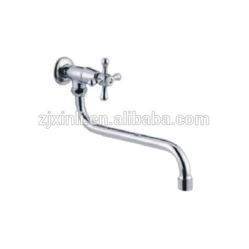 Wall Mount Zinc Water Tap, Polish and Chrome Finish