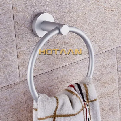 Portable Towel Racks Round Aluminium Towel Holder Rings Wall Mounted Bathroom Accessories Anti-Rust Towel Racks YT-12191