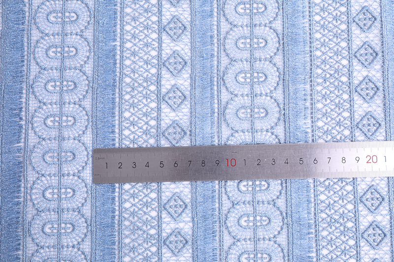 Geometry Chemical Lace Embroidery Fabric