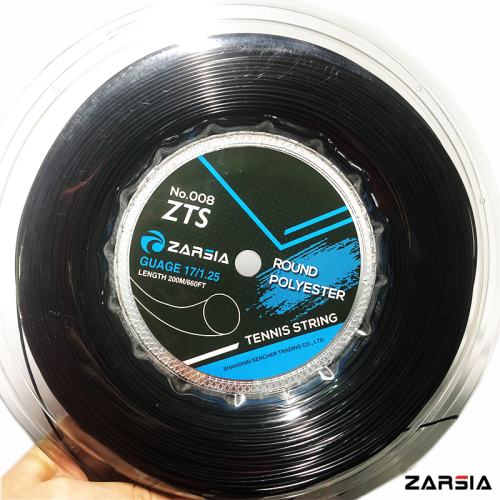 1 Reel ZARSIA 4G polyester Tennis Racket String 1.25MM Tennis Racquet Durable poly Tennis Strings Round shape 200M big reel