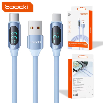 Toocki 2.4a USB Charging Cable for iPhone - Digital Display Silicone Cable (A to L)