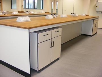 There person wall bench / metal dental lab furniture with PP worktop and LED lignt