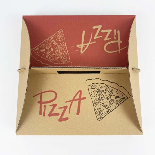 Pizza take-away box with handle