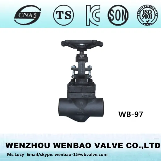 WB-97 ASTM A105 globe valve /bolted bonnet rising stem globe valve forged steel 800LB 1500LB 2500LB