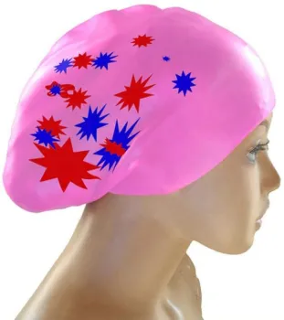 Waterproof Silicone Turban Swimming Hat with Ear Protection