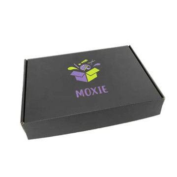 Spot UV Black Custom Printed Clothing Packaging Box with Logo