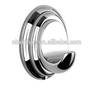 Contemporary stylishe bathroom wall fitting accessories chrome plating metal single robe hook