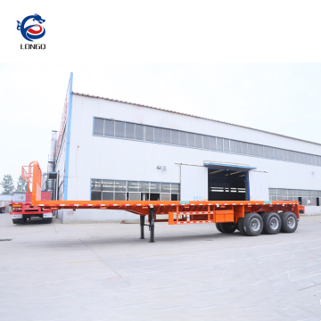Chine Manufacture 20ft 40ft 45ft Container et semi-remorque à plat à vendre