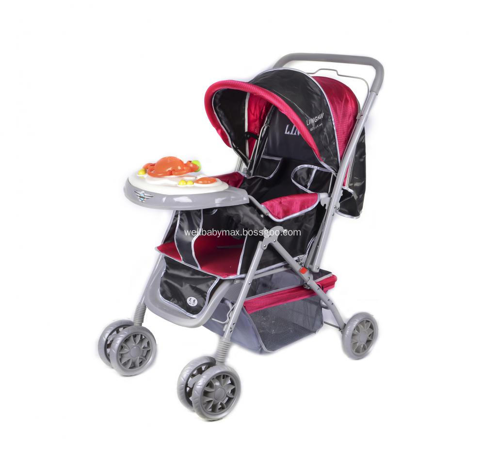 Lightweight Classic Baby Stroller with Handle Bar