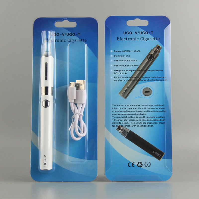 Kit Ugo-V Atomizador Cigarro Eletrônico UGO Bateria EVOD EGO Vaporizador