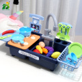 17-22Pcs Kids kitchen Dishwash Toy Set Girls Games Miniature Food Vegetables Fruit Cooking Educational Kitchen Toys For Children