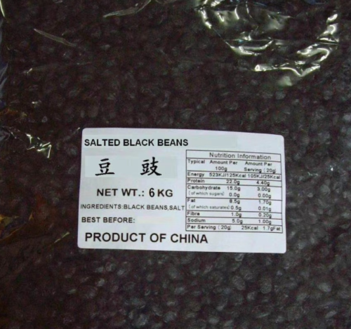 Dry salted black beans 5KG in bag