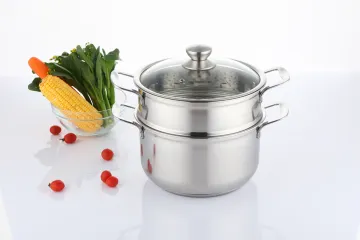 Stainless Steel Steamer Pot with Glass Lid
