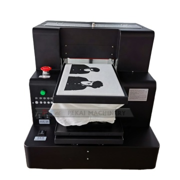 DTG -printer voor T -shirts, telefoonhoesjes en USB -flashaandrijvingen - A4 -formaat Flatbed Automatic