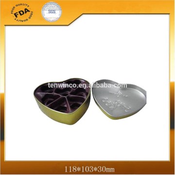 Heart Shaped Chocolate Tin Box