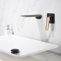 Black Gold Wall Mount Concealed Waterfall Faucet