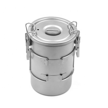 Pot memasak titanium 900ml untuk perkhemahan di luar alat memasak