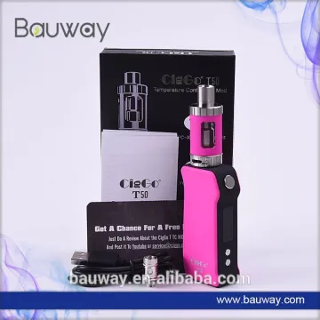 2017 Best selling smok stick kit box mod 50w 18650 CigGo T50 vapour cigarette